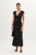 Rixo Iggy Midi Embroidery Dress - Black