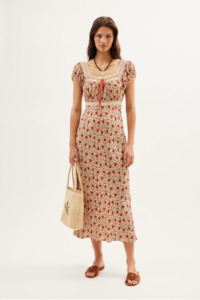 Rixo Maeva Dress - Eva Floral Cream