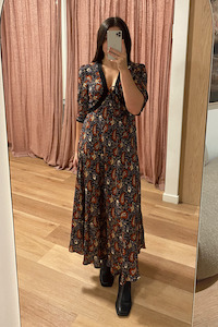 Rixo Amina Dress - Valverde Black