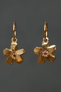 Jewellery Camille Paloma Walton: Camille Paloma Walton Little flower earrings - Gold Plate
