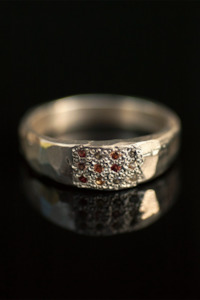 Jewellery Camille Paloma Walton: Camille Paloma Walton Dot Dot Dot ring - Silver + Sapphires