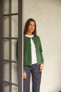 Francie Dusk Cardigan - Herb Green