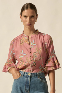 Zoe Kratzmann: Zoe Kratzmann Fluctuate Top - Kgari Bloom