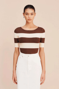 Posse: Posse Theo Top - Choc/Cream