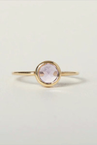 Charlotte Penman Ava Mini Ring Fine - Morganite/Gold