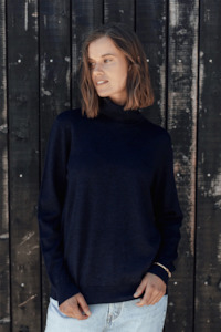 Perriam: Perriam Classic Merino Polo - Wakatipu Blue