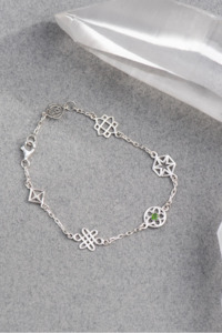 Bracelet: Zoe & Morgan Aura Bracelet - 925 Sterling Silver with Chrome Diopside