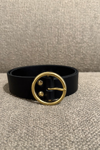 Rogues & Royals Markham Belt - Black/Brass