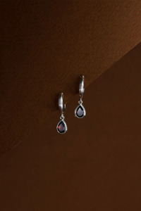 Jewelllery Zoe Morgan: Zoe & Morgan Ophelia Hoops - 925 Sterling Silver Garnet