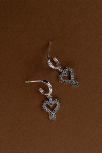 Zoe & Morgan Mini Gypsy Heart Earrings - 925 Sterling Silver
