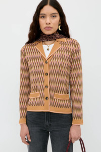 Knitwear Collection: Rixo Quiniey Cardigan - Maeve Jacquard