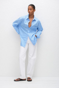 Matteau Classic Stripe Shirt - Capri Stripe