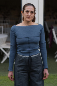 Baserange Cinder Long Sleeve Tee - Dark Denim