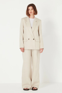 Womens Jackets Nz: Shjark The Whitman Jacket - Natural Linen