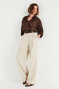 Shjark The Selbourne Trouser - Natural Linen
