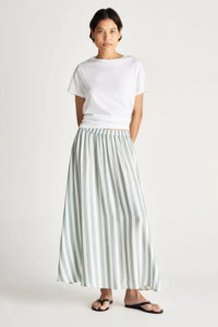Womens Skirts Shorts: Jac + Jack Bouys Skirt - Fennel/Ecru