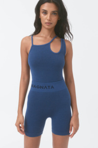 Womens Skirts Shorts: Nagnata Ballet Wool Mini Short - Denim