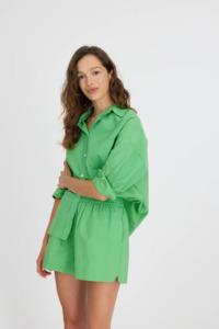 Womens Skirts Shorts: LMND Chiara Shorts - Light Verde