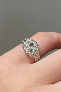 Designer Jewellery Nz: Alexandra Dodds Pinky Signet - Silver/Jems