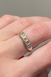 Alexandra Dodds Confetti Ring - Silver Yellows