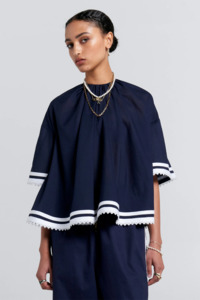 Karen Walker: Karen Walker Field Blouse - Navy