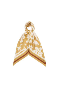Karen Walker Animal Kingdom Classic Silk Scarf - Ochre