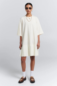 Karen Walker Rally Dress - Cream/Cream