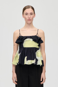 Stine Goya: Stine Goya Floral Peplum Top - Yellow Petunias