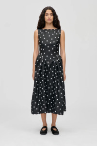Stine Goya: Stine Goya Voluminous Midi Dress - Quilted Dots