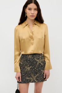 Rixo Minna Skirt - Starfish Navy