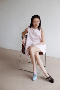 Commonplace Essentials Margie Pinny Dress - Baby Pink