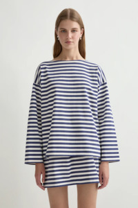 Posse: Posse Haisley Top - Navy Stripe