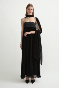 Posse: Posse Solene Strapless Dress - Black