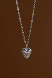 Zoe & Morgan Mini Heart Rays Necklace - 925 Sterling Silver