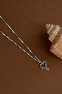 Zoe & Morgan Mini Gypsy Heart Necklace - 925 Sterling Silver