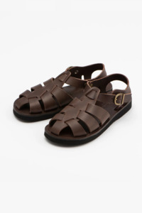 Sandals Nz: Organic Handloom Gurkha - Dark Brown