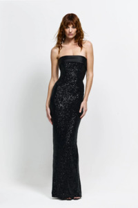 Effie Kats Thalia Gown - Black Sequin