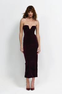 Effie Kats Annora Dress - Wine Velvet