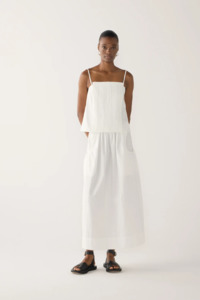 Foemina: Foemina Yvette Top - White Seersucker