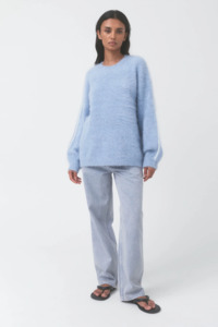 Knitwear Collection: Nagnata Brushed Alpaca Sweater - Mist