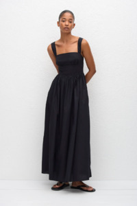 Matteau Crossback Midi Dress - Black