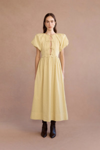 Lovaan Rose Midi Dress - Daffodil Stripe