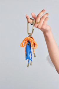 Karen Walker Marine Carabiner Charm - Orange/Blue