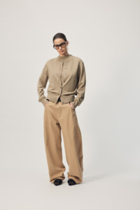 Knitwear Collection: Gregory Farrah Knit Cardi - Smokey Taupe