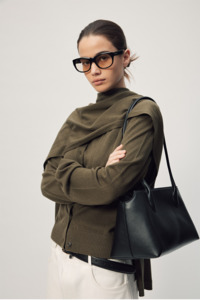 Knitwear Collection: Gregory Farrah Scarf - Dark Khaki