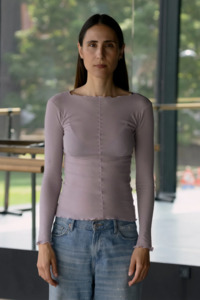 Baserange Pama Long Sleeve Tee - Verbe Purple