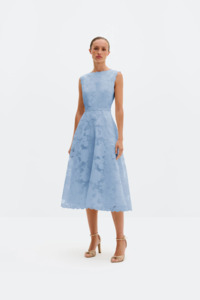 Dresses Nz: Malina Elin Midi Dress - Sky