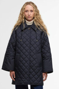 Barbour Cara Quilted Jacket - Dark Navy/Ancient Poplar