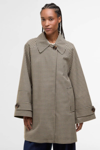 Barbour Kennedy Check Showerproof Jacket - Sage Houndstooth/Mist