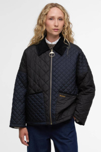 Barbour Danby Quilted Jacket - Dark Navy/Black/Dress Tartan
